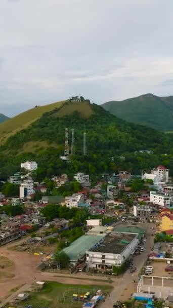 Hermosa Vista Ciudad Lado Montaña Coron Town Propio Palawan Filipinas — Vídeos de Stock