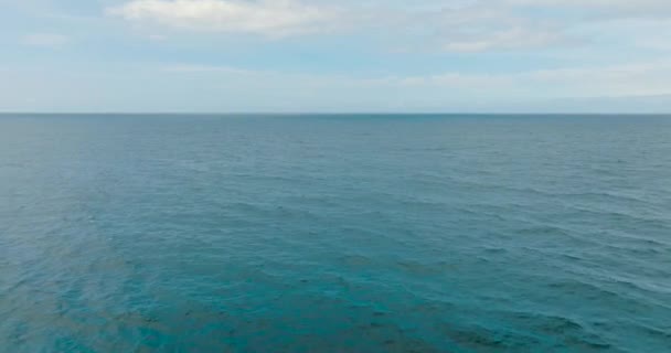 Aerial View Rippled Waves Blue Sea Surface San Jose Romblon — Stock Video
