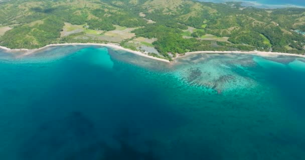 Tropikalne Grunty Rolne Błękitne Morze Santa Tablas Romblon Filipiny — Wideo stockowe