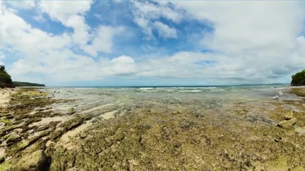 Fale Morskie Skałach Wybrzeżu Wyspy San Jose Plaża Romblon Filipiny — Wideo stockowe