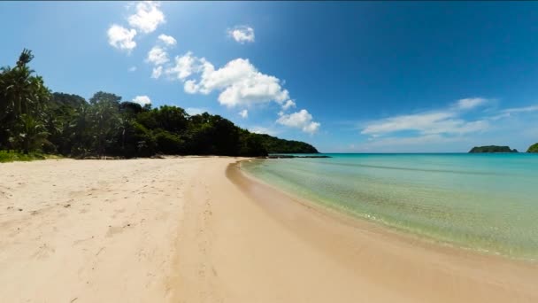 Тропический Песчаный Пляж Океанские Волны Пляж Диапела Эль Нидо Палаван — стоковое видео