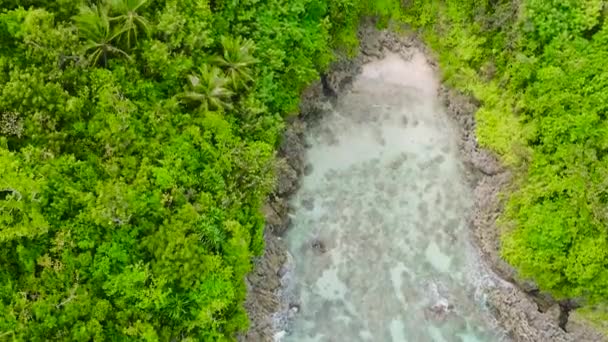 Drone Widok Plażę Turkusową Wodą San Jose Romblon Filipiny — Wideo stockowe