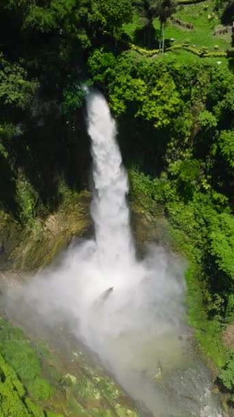 Cascada Del Lago Sebu Hermosas Cascadas Bosque Mindanao Filipinas Vista — Vídeos de Stock