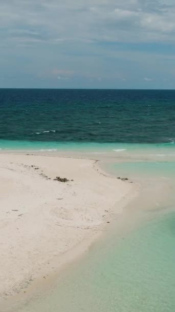 Prachtig Landschap Met Turquoise Zee Golven Kustlijn Van White Island — Stockvideo