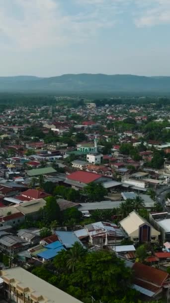 Widok Góry Niezależnego Miasta Miejskiego Rzeki Mindanao Cotabato City Filipinach — Wideo stockowe
