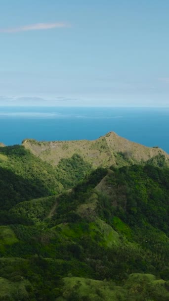 Vista Superior Del Hermoso Paisaje Isla Tropical Mar Azul Cielo — Vídeo de stock