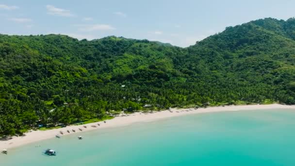 위에서 Diapela 해변의 아름다운 엘니도 팔라완 필리핀의 — 비디오