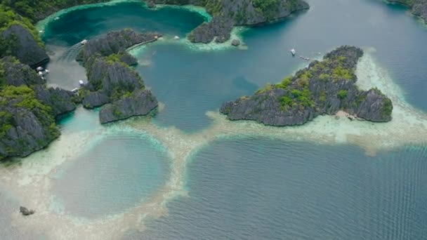 Palawan Coron Kiz Göl Yeşil Göl Filipinler — Stok video