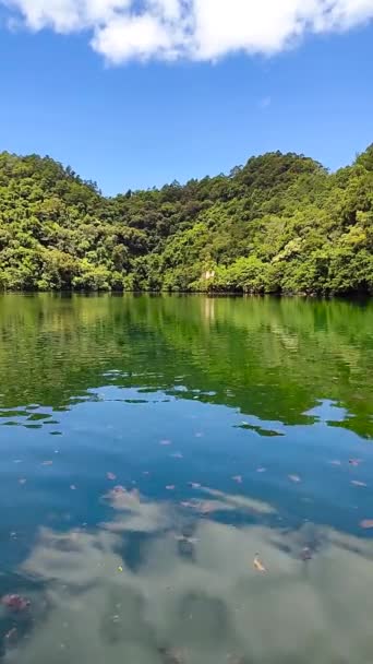 Água Esverdeada Lagoa Lagoa Tiktikan Bucas Grande Surigao Del Norte — Vídeo de Stock