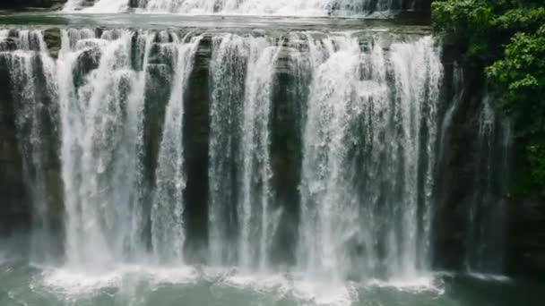 Widok Góry Piękne Zasłony Wody Jak Tinuy Wodospad Mindanao Filipiny — Wideo stockowe