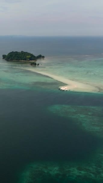 Ilhas Tropicais Com Praia Areia Barobo Surigao Del Sur Filipinas — Vídeo de Stock