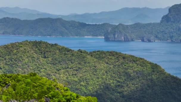 Tropical Islands Blue Sea Nido Palawan Philippines — Stock Video