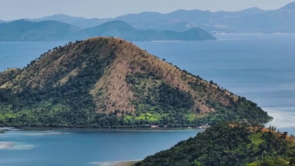Ostrov Horou Obklopenou Modrým Mořem Coron Palawan Filipíny — Stock video