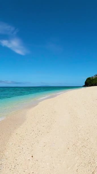 Eau Mer Claire Vagues Dans Plage Tropicale Île Cobrador Romblon — Video