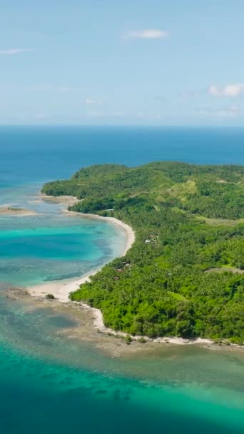 Tyrkysová Mořská Voda Korály Tropických Plážích Santa Tablas Romblon Filipíny — Stock video
