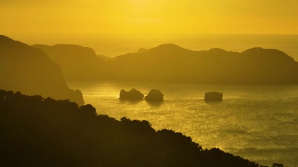 Sunset Scenery Background Nido Islands Islets Palawan Philippines — Stock Video