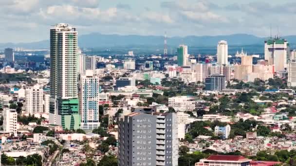 Paysage Urbain Manille Bâtiments Résidentiels Tours Hautes Dans Ville Makati — Video