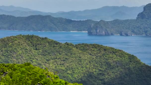 Islas Tropicales Mar Azul Nido Palawan Filipinas — Vídeos de Stock