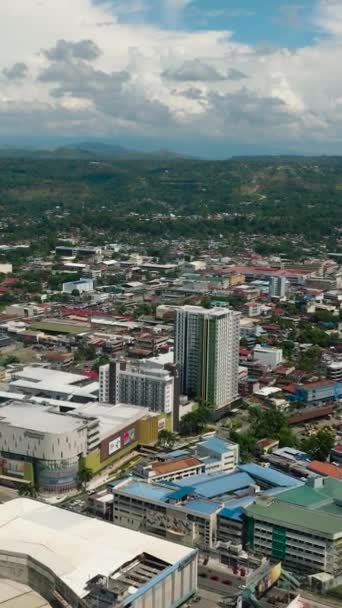 Top View Commercial Buildings Cagayan Oro City Northern Mindanao Philippines — Video Stock