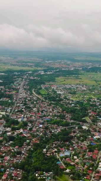 Drone Näkymä Iloilo City Taloja Siirtomaa Kirkkoja Panay Islandilla Filippiineillä — kuvapankkivideo
