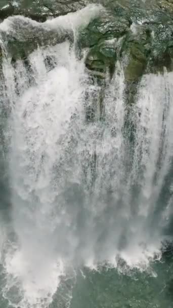 Widok Góry Kurtyny Wodnej Tinuy Falls Mindanao Filipiny Zwolniony Ruch — Wideo stockowe