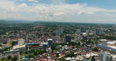 Davao şehrinin insansız hava aracı araştırması. Mindanao 'nun başkenti. Filipinler.