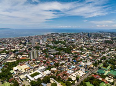 Davao şehrinin panoraması. Filipinler 'in orkide başkenti. Mindanao, Filipinler.