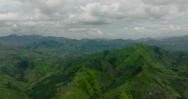 Filipinler 'de orman ve dağlar. Tropikal bitki örtüsü olan dağ yamaçları. Mindanao..