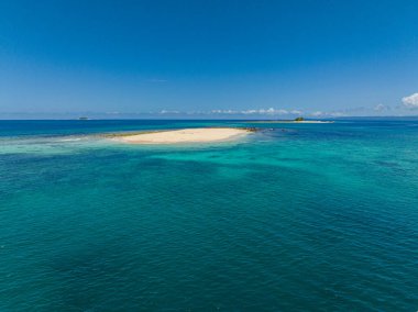 Aerial view of Naked Island Beach. Surigao del Sur. Britania Group of Islands. Mindanao, Philippines. clipart