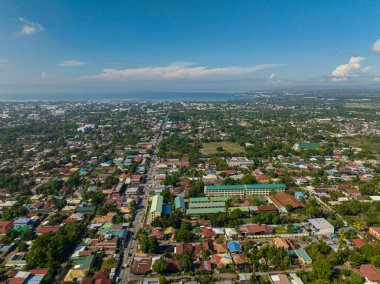 General Santos Şehri. Son derece kentleşmiş bir şehir. Mindanao, Filipinler. Hava aracı görünümü.