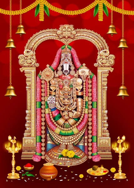 Dieu Indien Balaji Hindu Dieu Tirupati Venkatachalapathie Tirupati Balaji Dieu Photo De Stock