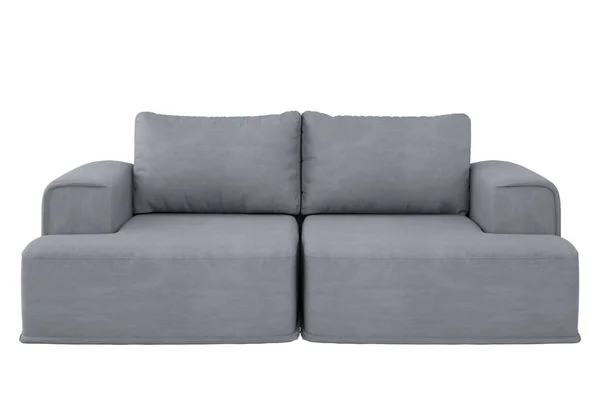 现代浅灰面料沙发 索法投影设计 — 图库照片