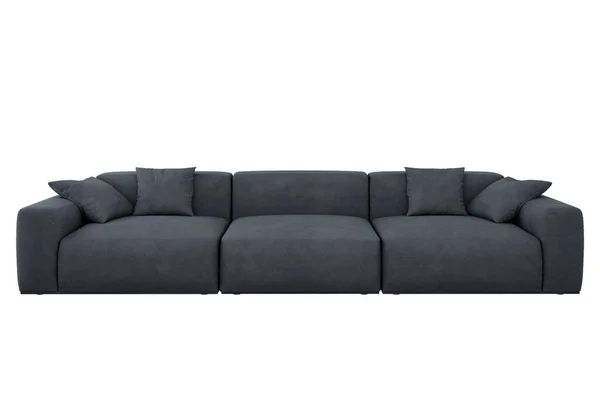 Modernes Dunkelgraues Sofa Aus Stoff Sofa Von Verschiedenen Seiten Sofaprojektion — Stockfoto