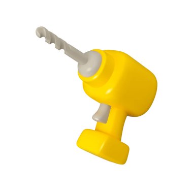 Sondaj simgesi vektörü 3D. Çalışma aracı çizgi film illüstrasyonu beyaz arkaplan üzerinde izole