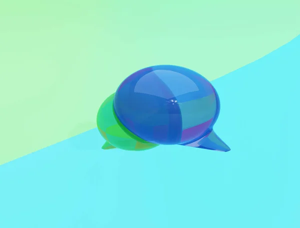音声バブルの3Dレンダリング画像 — ストック写真