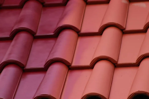 Malowanie Dachu Farb Substancjami Przeciw Porostom Mchom — Fotografia de Stock