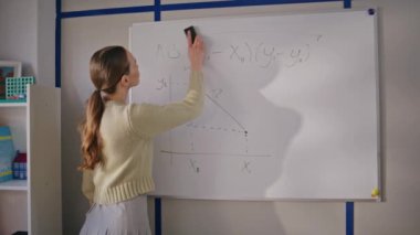 Matematik öğretmeni dersten sonra tahtayı siliyor. Genç profesör bir sonraki konferans için kabineyi tek başına hazırlıyor. Konferans salonunda çalışan formüllü sakin bir kadın. İş mesleği kavramı
