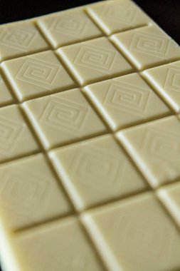 Beyaz çikolata yakın plan.