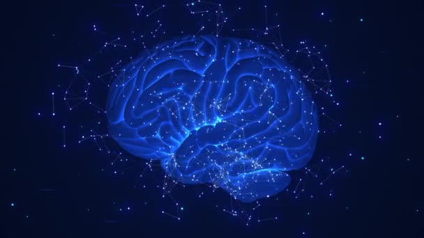 人工智能和人类的大脑 — 图库视频影像
