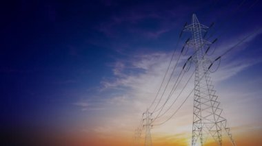 yüksek voltajlı elektrik iletim kulesi