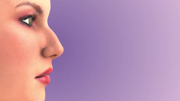 Animace Operace Nosu Rhinoplastika Nebo Plastické Chirurgie — Stock video