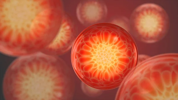 Mutação Glóbulos Vermelhos Luta Contra Câncer Ilustração — Fotografia de Stock