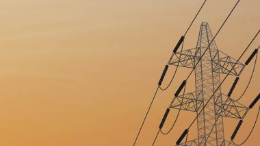 yüksek voltajlı elektrik iletim kulesi