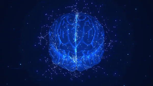 Intelligenza Artificiale Cervello Umano — Foto Stock