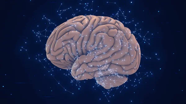 stock image Artificial intelligence and human brain 