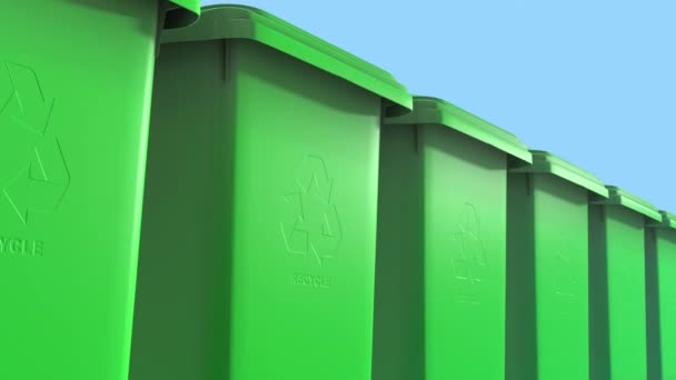Vuilnisbak Voor Afvalverwerking Milieubesparing — Stockvideo