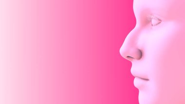 Konsept 3 boyutlu illüstrasyondan sonra burun estetiği ameliyatı