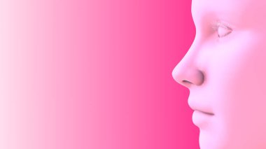 Konsept 3 boyutlu illüstrasyondan sonra burun estetiği ameliyatı