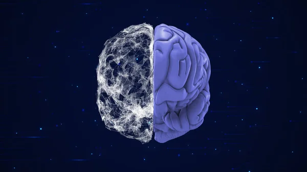 Inteligencia Artificial Cerebro Humano — Foto de Stock