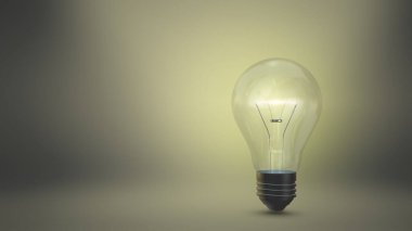 Ampul analitik ve yaratıcı düşünce, enerji kavramı elementlerinin sembolü için fikirlerle dolu.